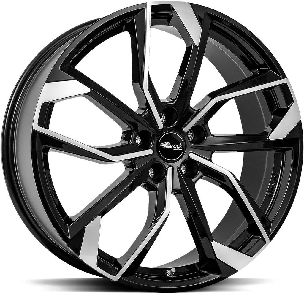 BROCK RC34 BLACK FULL POLISH 8x19 5/112 ET34 CB66.6