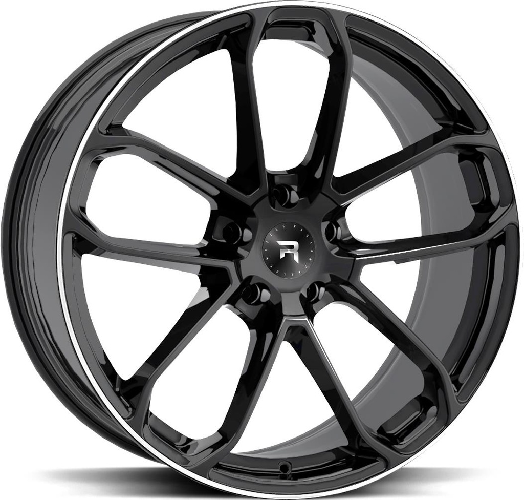 R-SERIES R14 BLACK POLISH 11x21 5/112 ET41 CB66.6