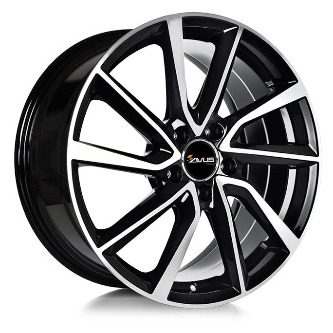 AVUS AC-518 BLACK POLISHED 6.5x16 5/114.3 ET45 CB67.1