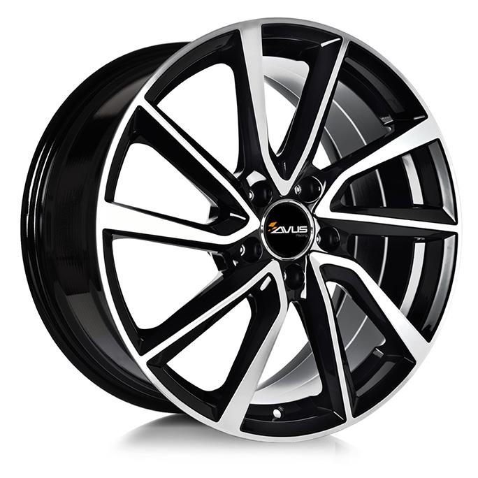 AVUS AC-518 BLACK POLISHED 7x17 5/112 ET40 CB57.1
