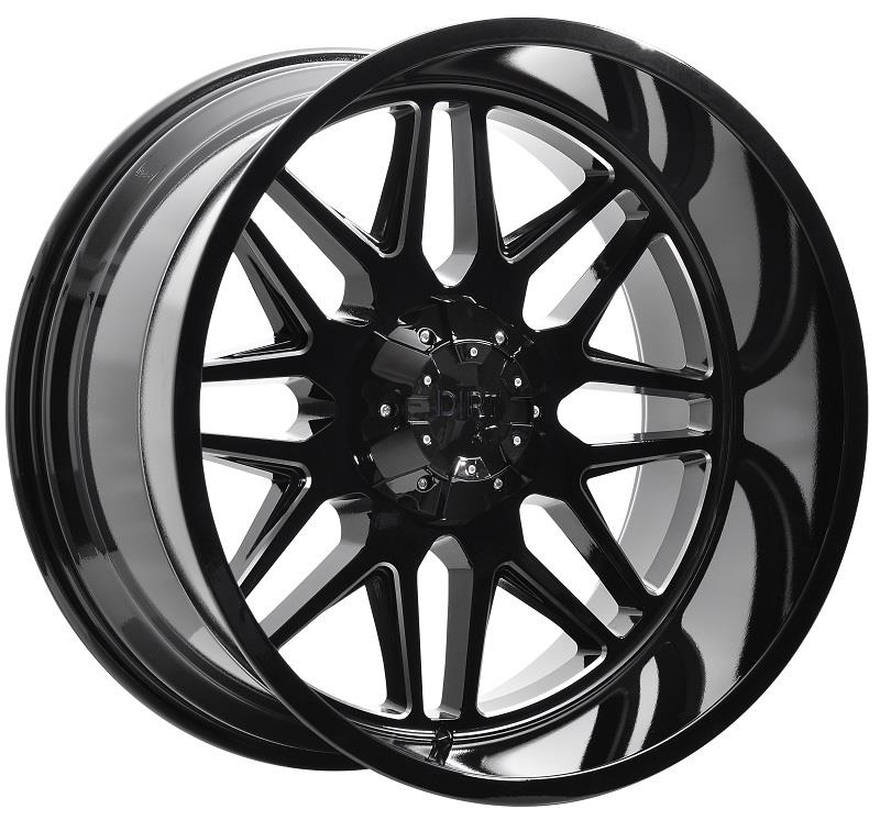 STATUSFÄLGAR D59 GLOSSBLACK MILLED 12x22 5/127-139.7 ET-44 CB78.1