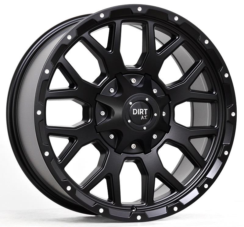 STATUSFÄLGAR D357 FLATBLACK MILLED RIVETS 8.5x17 8/165.1 ET10 CB125.1