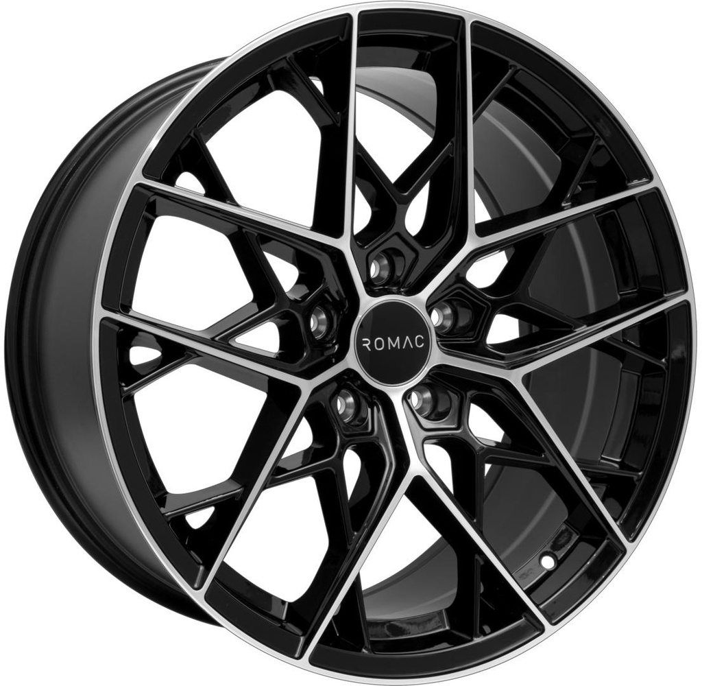 ROMAC VORTEX GLOSS BLACK / POLISHED 9.5x22 5/112 ET40 CB66.6