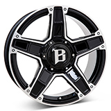 BALLISTIC DAKOTA BLK/POL 9x20 6/130 ET52 CB84,1