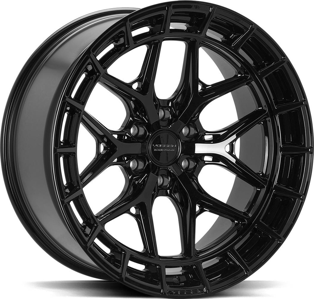 VOSSEN HFX-1 GLOSS BLACK 9.5x22 6/135 ET20 CB87.1