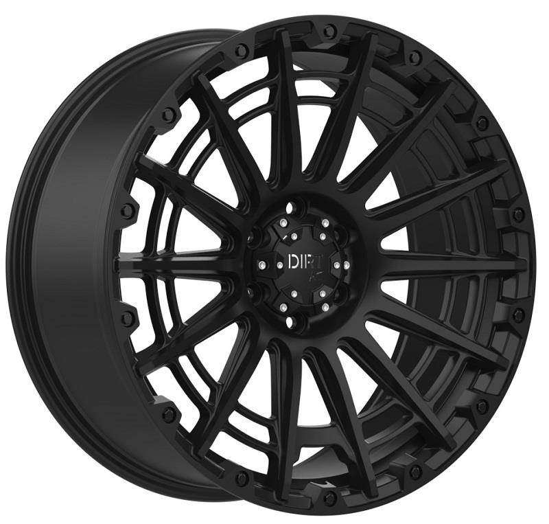 STATUSFÄLGAR D56 FLATBLACK 9.5x22 6/135 ET25 CB87.1