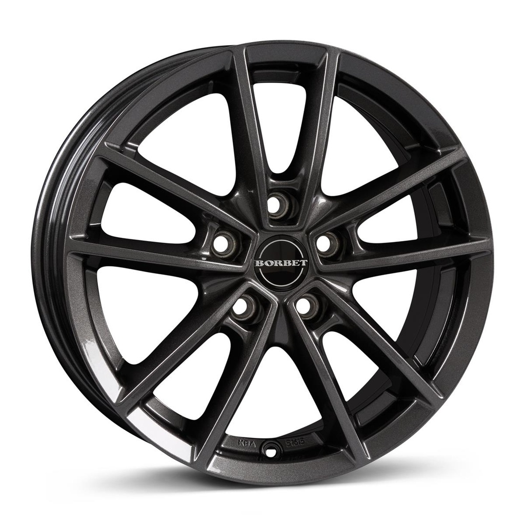 BORBET W MIST ANTRACITE GLOSS 6x15 5/108 ET43 CB72.5