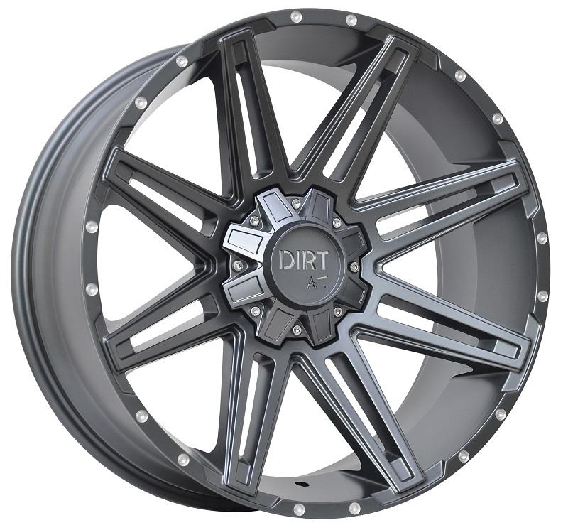STATUSFÄLGAR D88 FLATGREY MILLED RIVETS 9x20 5/120-139.7 ET25 CB78.1