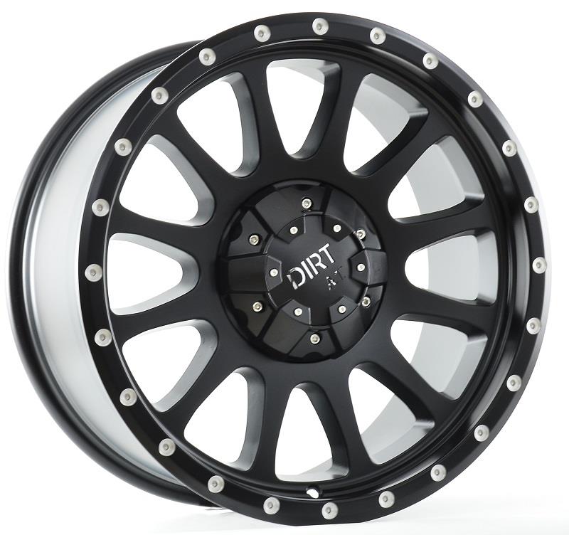 STATUSFÄLGAR D95 FLATBLACK MILLED RIVETS 9x18 5/120-139.7 ET20 CB78.1