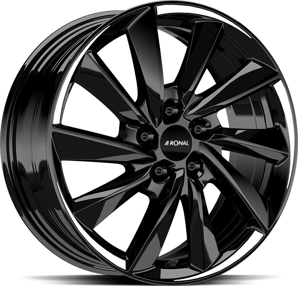 RONAL R70 JET BLACK WHITE TAIL 8.5x18 5/114.3 ET40 CB64.1