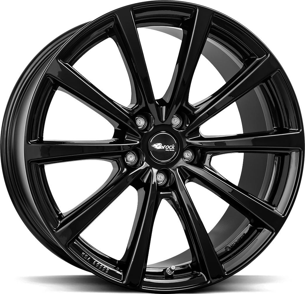 BROCK B32 SHINY BLACK 9.5x20 5/114.3 ET45 CB64.1