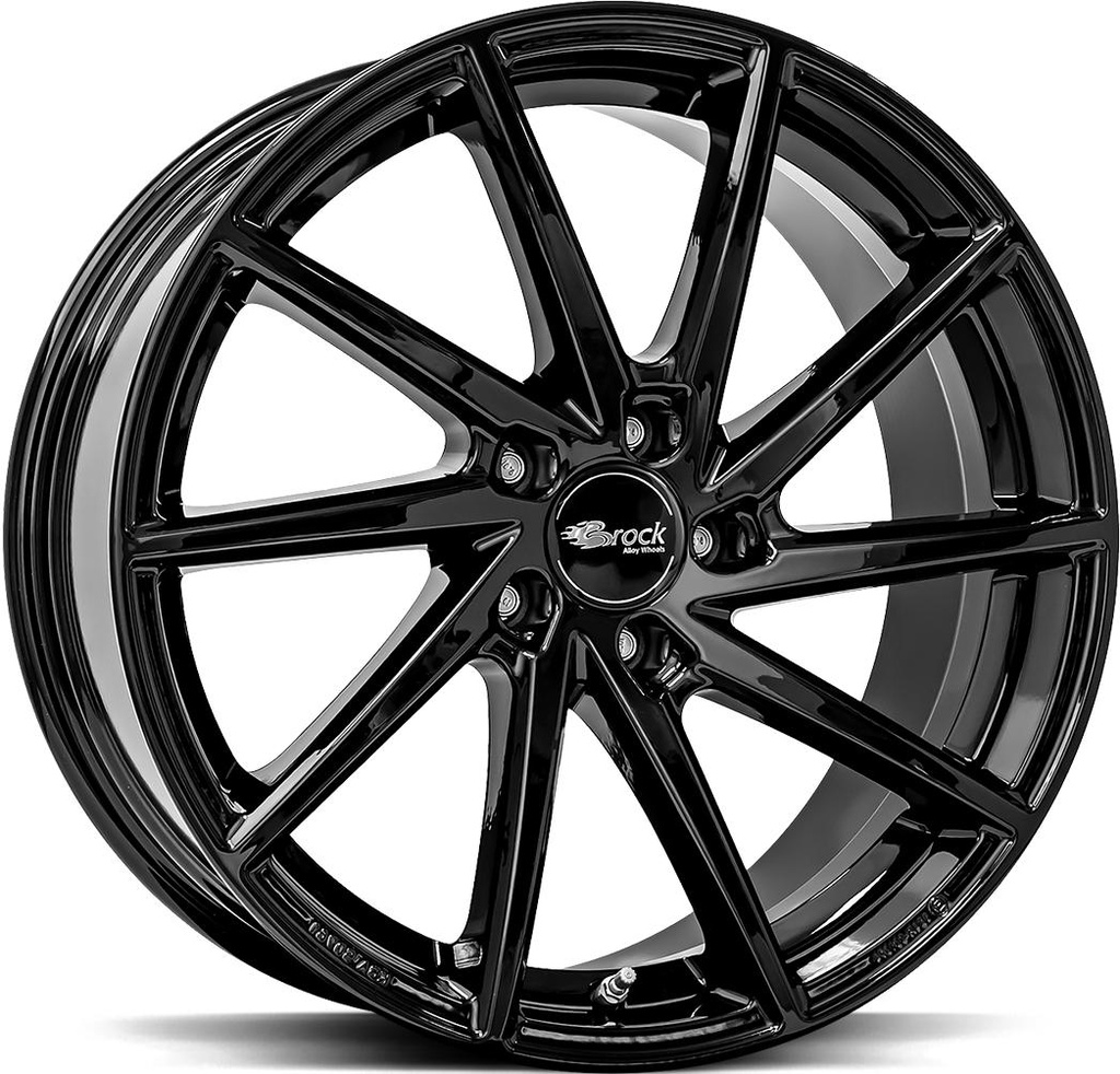 BROCK B37 SHINY BLACK 8.5x19 5/112 ET48 CB66.6
