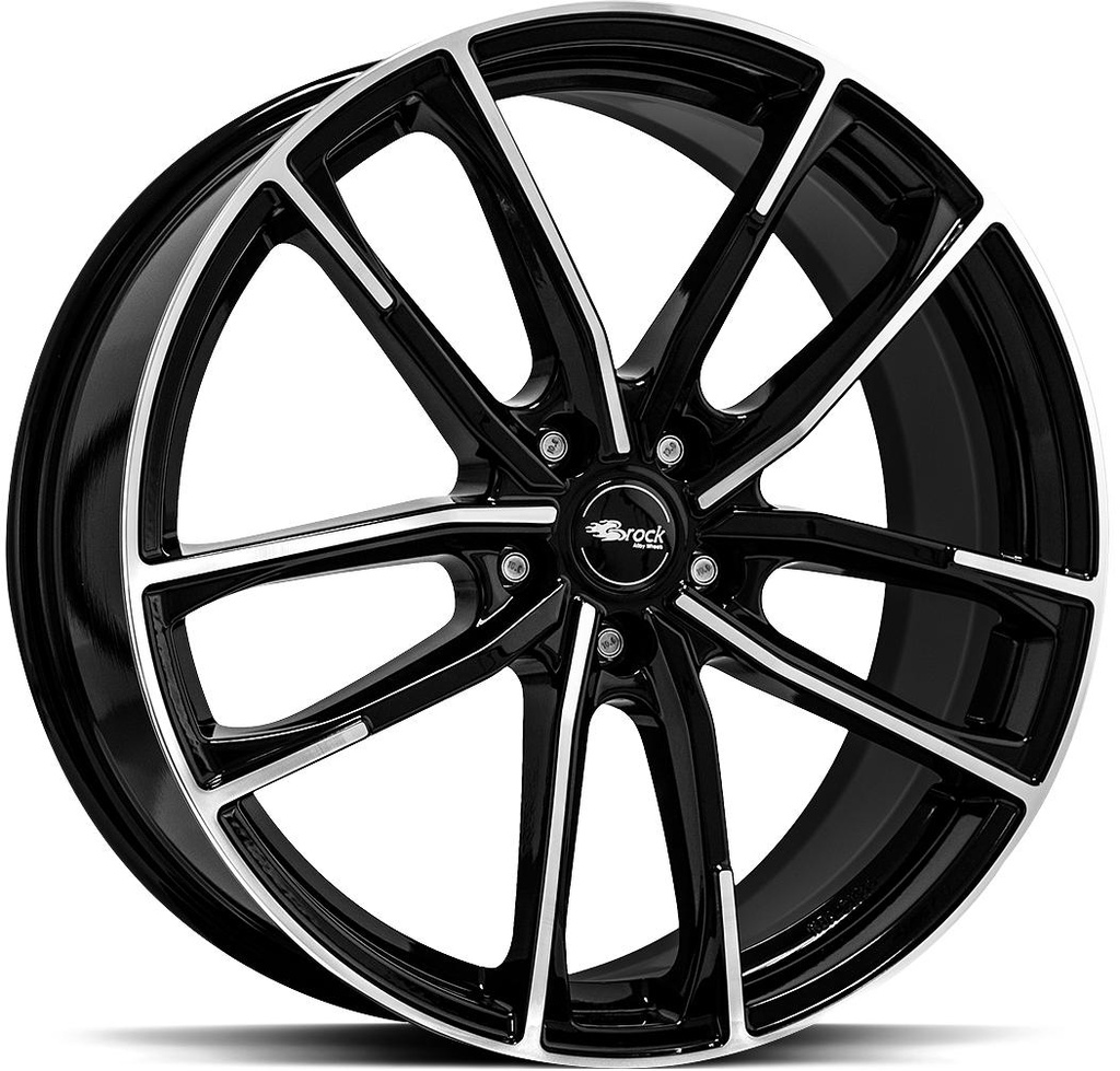 BROCK B38 BLACK FULL POL 8x18 5/112 ET50 CB57.1
