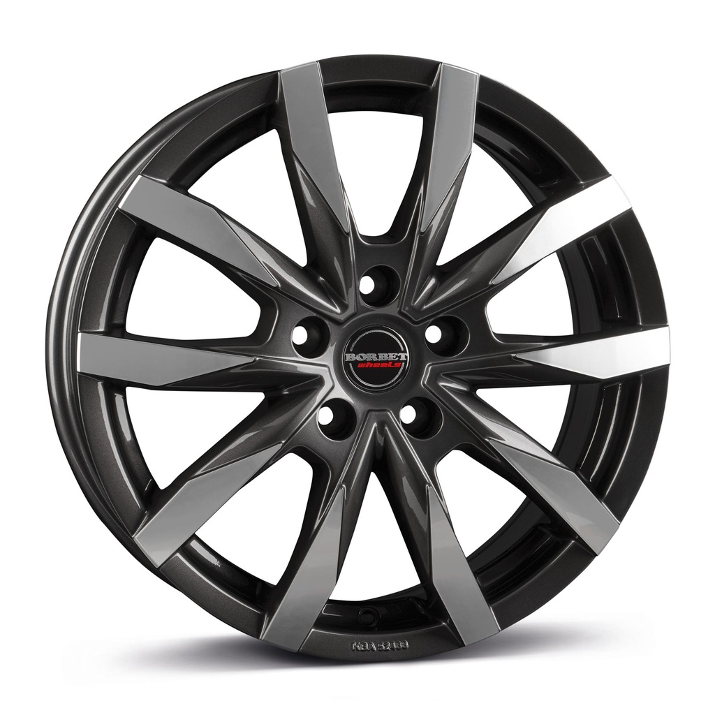 BORBET CW5 MIST ANTRACITE GLOSS POLIS 7.5x18 5/130 ET37 CB84.1
