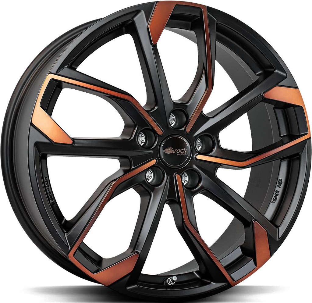 BROCK RC34 BLACK ORANGE MATT 8x19 5/112 ET50 CB57.1