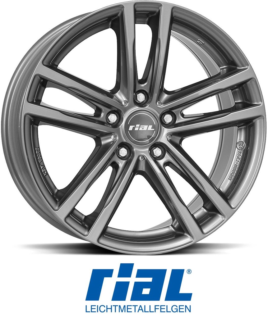 RIAL X10 METAL GREY 7.5x17 5/120 ET43 CB72.6