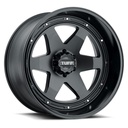 STATUSFÄLGAR T1A MATTE BLACK W/GLOSS BLACK LIP 9x20 6/114.3 ET15 CB76.1