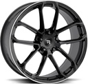 R-SERIES R14 BLACK POLISH 9.5x21 5/112 ET44 CB66.6