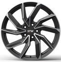 STW AERO BLACK POLISHED 8x18 5/112 ET45 CB57.1