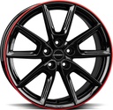 BORBET LX19 BLACK GLOSS RIM RED 8x19 5/108 ET50 CB72.5