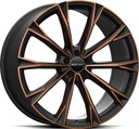 GMP TOTALE SATIN BLACK BRONZE ORANGE 9.5x22 5/114.3 ET40 CB64.1